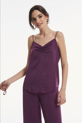 WHASHED SATIN USWEL TOP